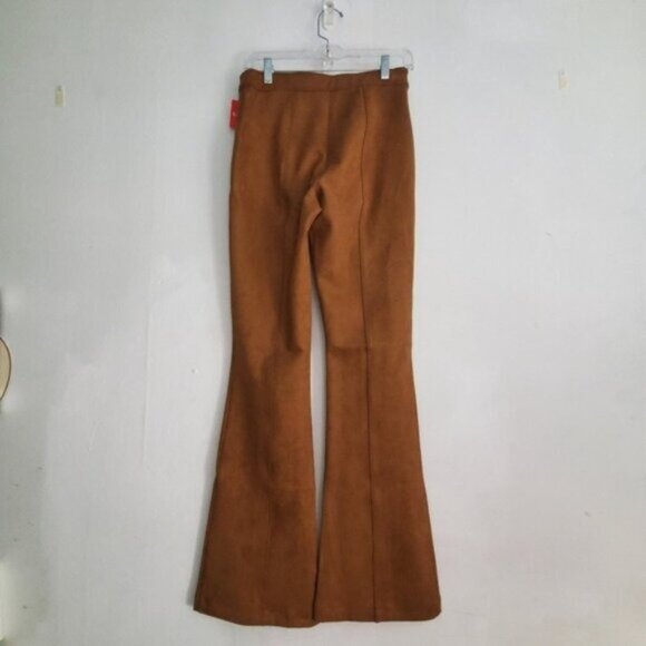 NWT Spanx Faux Suede Flare Pant Caramel, Size Small 2 - Picture 3 of 9